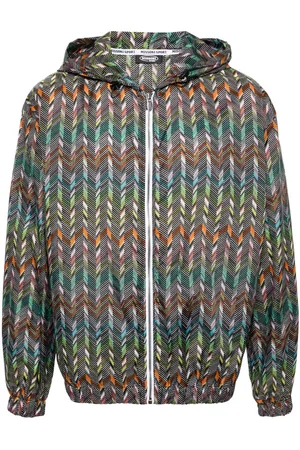 Missoni Chevron-print hooded jacket