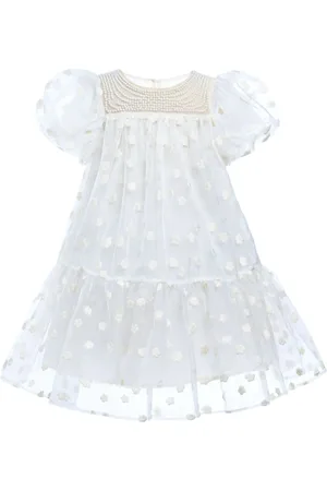 Tulleen Pearl-embellished tulle dress