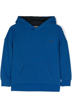 HUGO BOSS Logo-rubberised jersey hoodie
