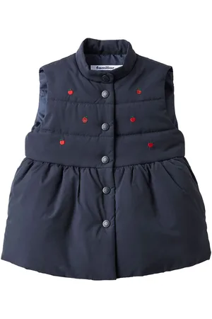 Familiar Collarless padded gilet