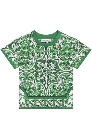 Dolce & Gabbana Majolica-print cotton T-shirt