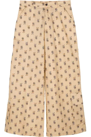 Natasha Zinko Wide-leg graphic-print cotton pants