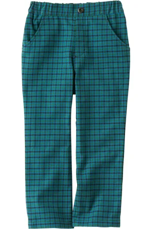 Familiar Checked cotton-blend trousers