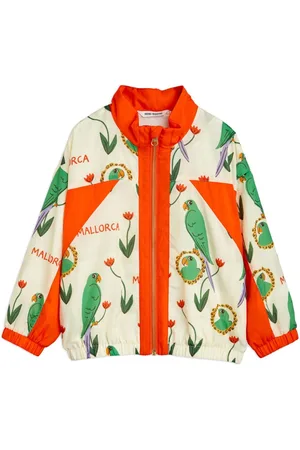 Mini Rodini Graphic-print logo bomber jacket