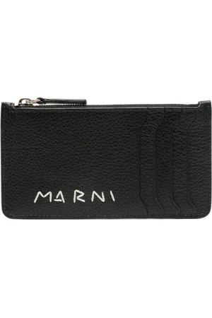 Marni Embroidered-logo cardholder