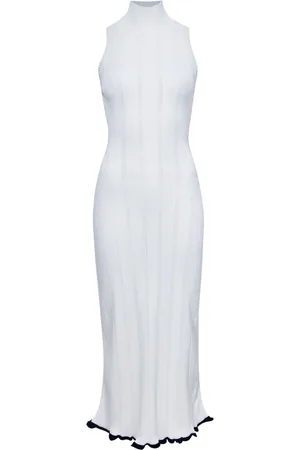 Proenza Schouler Pointelle-knit high-neck dress