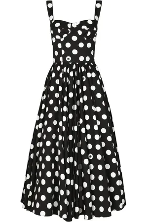 Dolce & Gabbana Polka-dot corset midi dress
