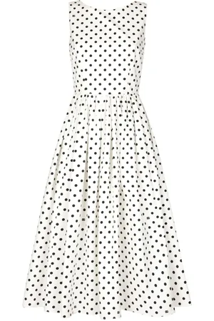 Dolce & Gabbana Polka-dot cotton midi dress