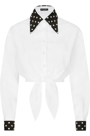 Dolce & Gabbana Polka-dot print cropped shirt