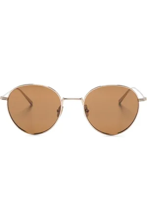 Totême Logo-engraved round-frame sunglasses