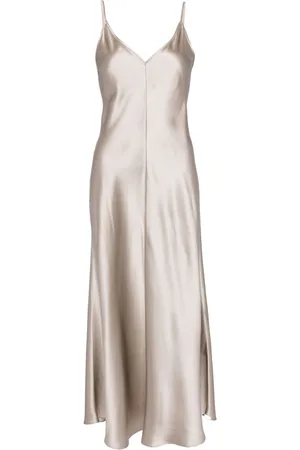 Voz V-neck slip silk dress