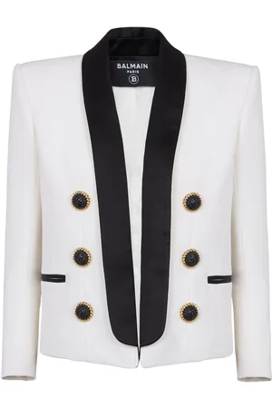 Balmain Open-front wool blazer