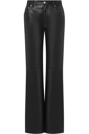 Moschino Leather flared trousers