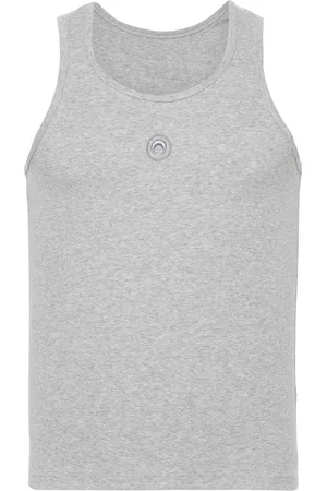 Marine Serre Crescent Moon-embroidered tank top
