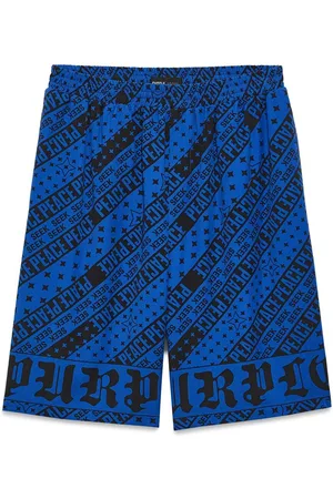 Purple Brand Bandana-print lyocell track shorts