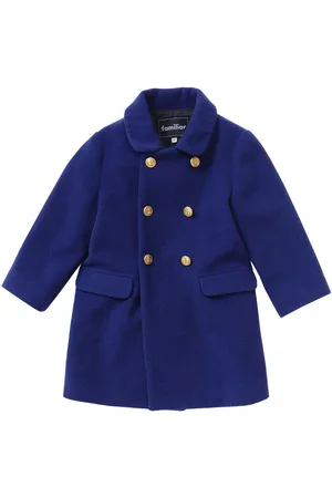 Familiar Double-breasted wool-blend coat