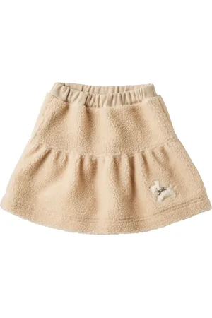 Familiar Dog-appliqu??d fleece skirt