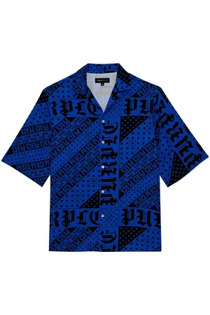 Purple Brand Flag Bandana button-up cotton shirt