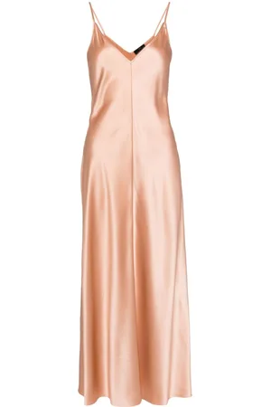 Voz V-neck slip silk dress