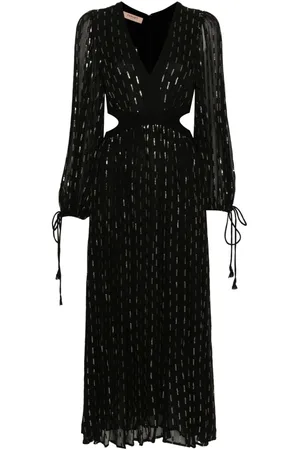 Twin-Set Sequin-embellished georgette midi dress