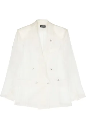 Patrizia Pepe Sheer double-breasted blazer