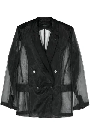 Patrizia Pepe Sheer double-breasted blazer
