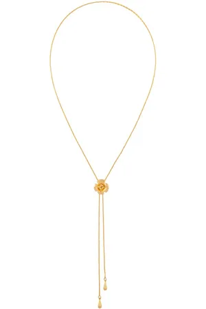 Susan Caplan 1990s Rediscovered rose-pendant necklace