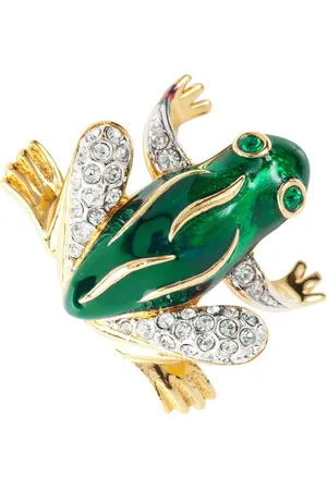 Susan Caplan 1980s Attwood & Sawyer frog brooch
