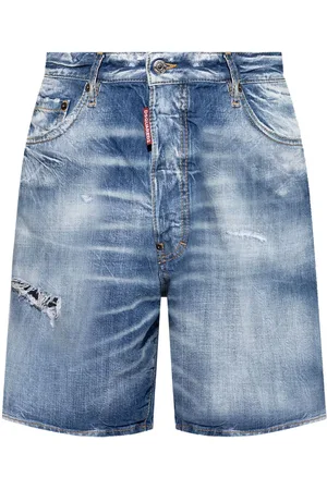 Dsquared2 Logo-tag distressed denim shorts