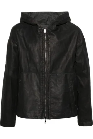 SALVATORE SANTORO Hooded leather jacket