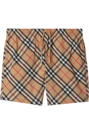 Burberry Check-print drawstring swim shorts