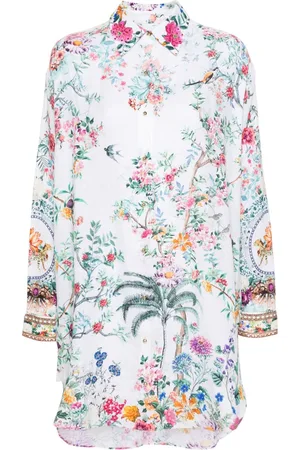Camilla Plumes And Parterres linen tunic