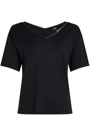 Karl Lagerfeld Signature V-neck T-shirt