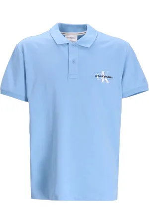 Calvin Klein Logo-embroidered cotton-blend polo shirt