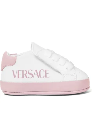 VERSACE Logo leather sneakers