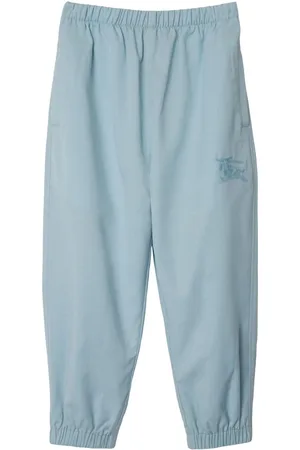 Burberry Embroidered-motif cotton track pants
