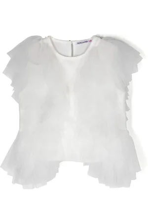 Patrizia Pepe Girl Ruffled sleeveless blouse