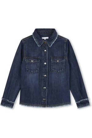 Chloé Frayed-detail denim shirt