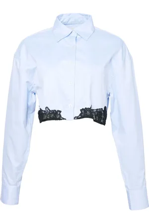 FLEUR DU MAL Poplin cropped shirt