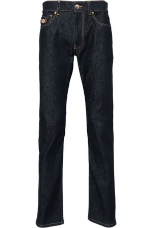 VERSACE Mid-rise slim-fit jeans
