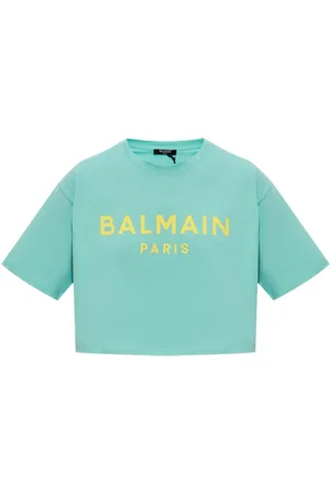 Balmain Logo-print cropped T-shirt