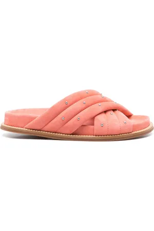 Fabiana Filippi Padded quilted suede slides