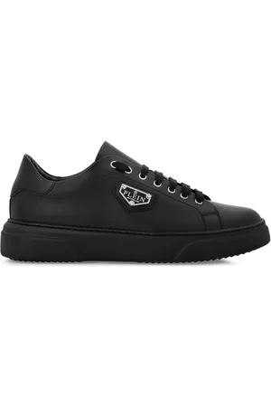 Philipp Plein Logo-plaque leather sneakers
