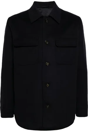 N.PEAL Spread-collar wool-blend jacket