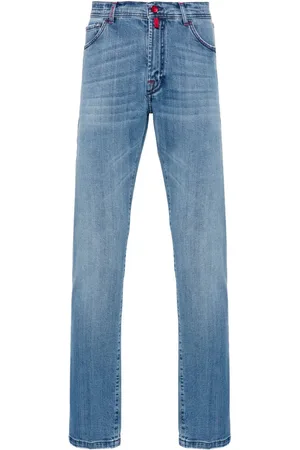 Kiton Mid-rise straight-leg jeans