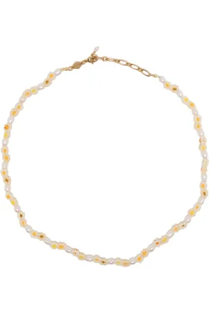 Anni Lu Flower-motif beaded necklace