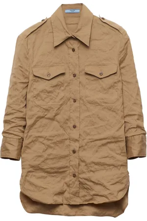 Prada Crinkled poplin shirt