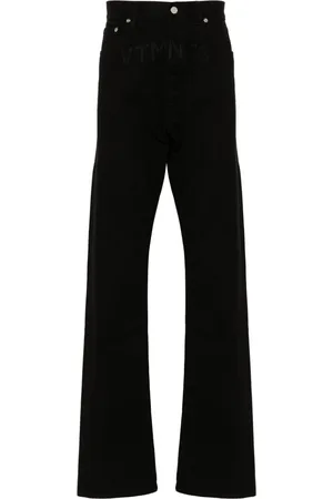 VTMNTS Logo-embroidered straight-leg jeans