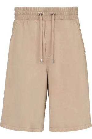 Balmain Logo-embroidered cotton shorts
