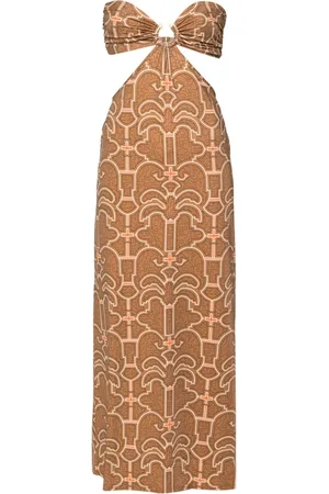 JOHANNA ORTIZ Jungle Geometry strapless maxi dress